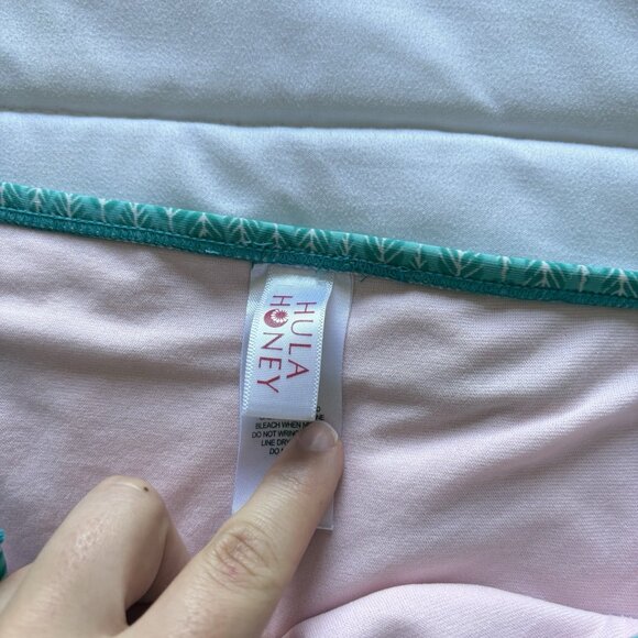 Hula Honey Leaf Breeze Womens Size Medium Side Tie Cheeky Bikini Swim Bottoms - Picture 2 of 5